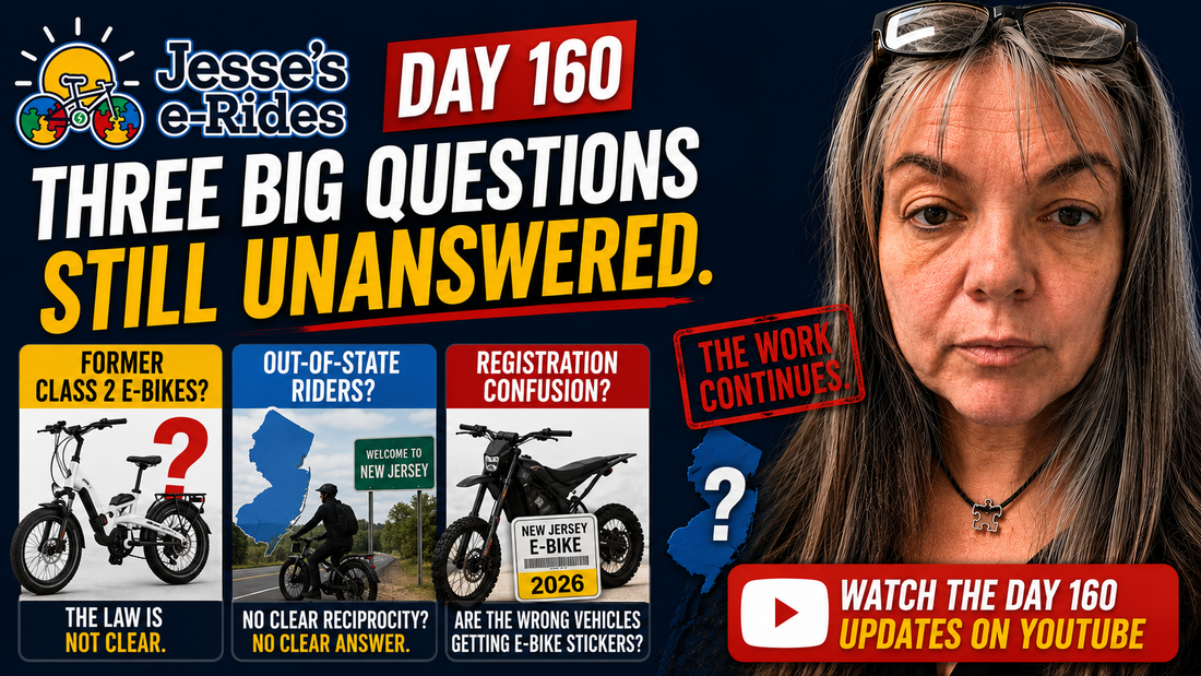 The NJ E-Bike Law: Day 160 – Class 2 Questions, Out-of-State Riders, and Registration Concerns