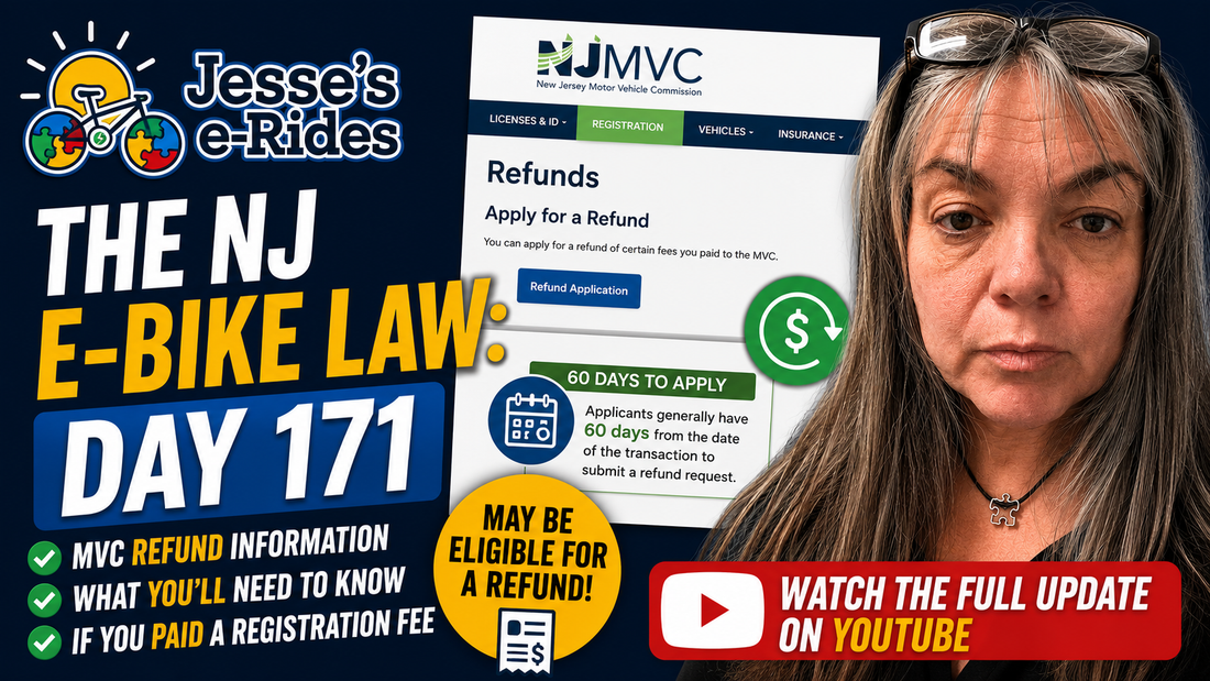 The NJ E-Bike Law: Day 171 – Already Paid a Registration Fee? You May Be Eligible for a Refund