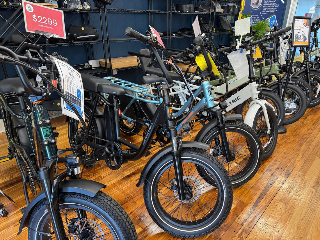 e-Bikes in a row