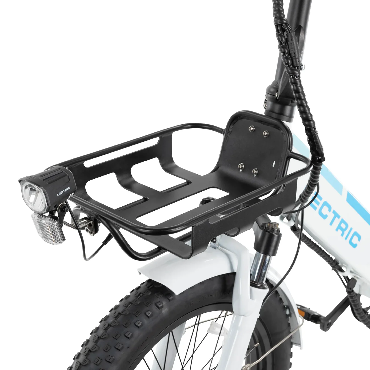 Lectric Front Basket – Black Steel Cargo Rack