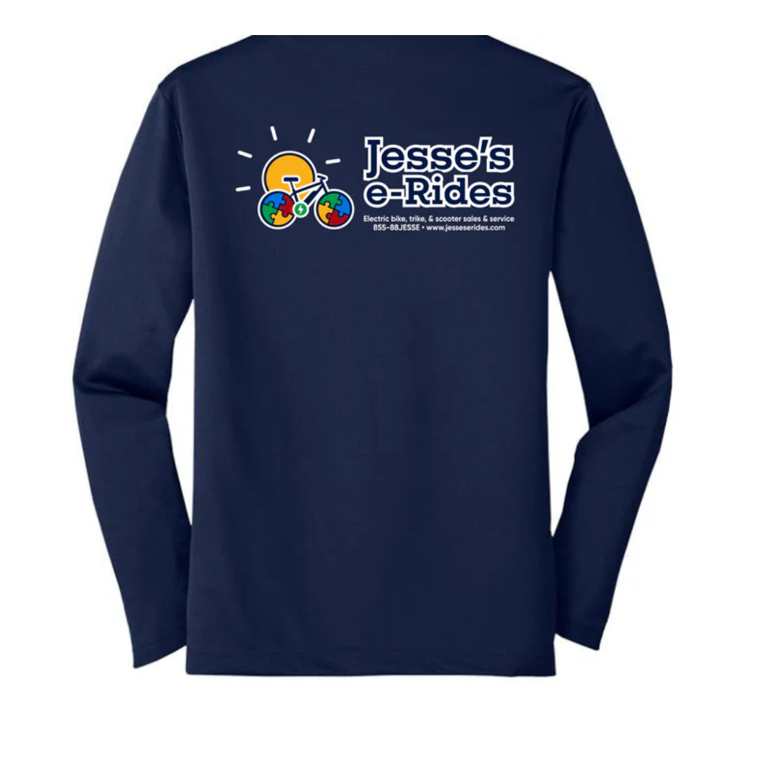 Jesse's e-Rides Men's Long Sleeved Performance Polo Classic Logo
