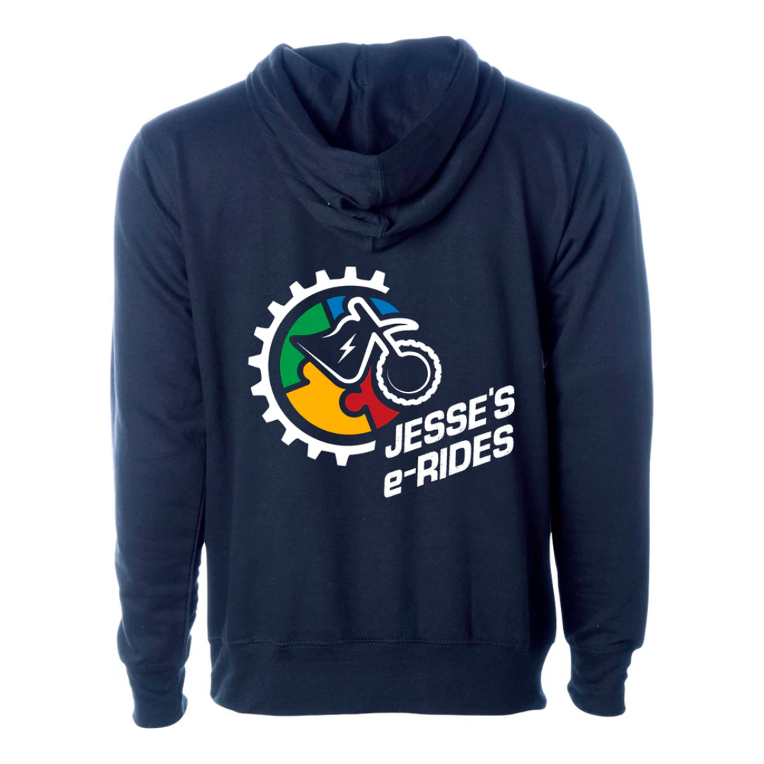Jesse's e-Rides Midweight Pullover Hoodie with E-Moto Logo