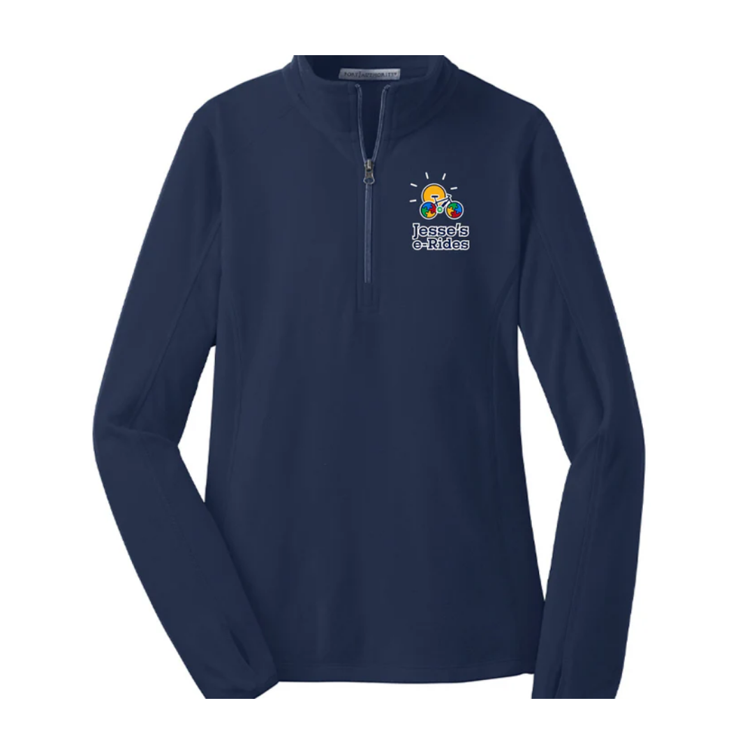 Jesse’s e-Rides Women's Microfleece Half-zip – Classic Logo