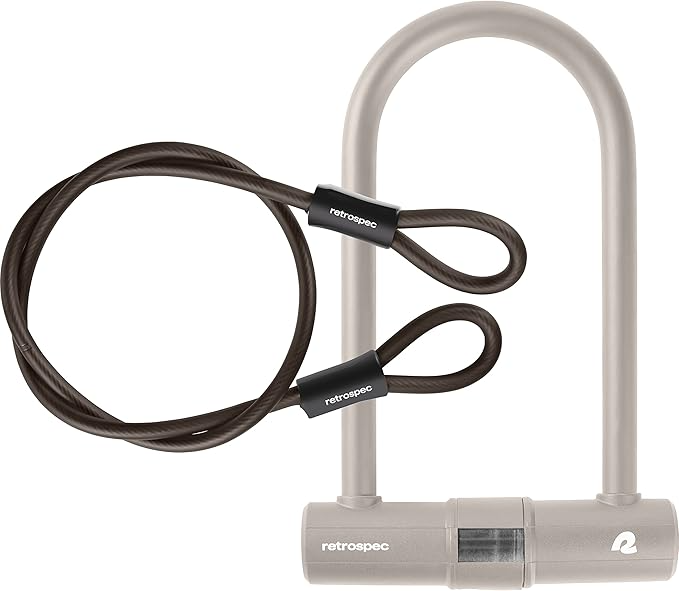 Retrospec Lookout U-Lock Bike Lock with 4Ft Security Cable