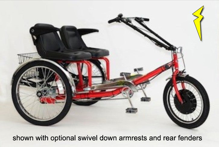 Worksman Electric Side-by-Side Team Dual Trike
