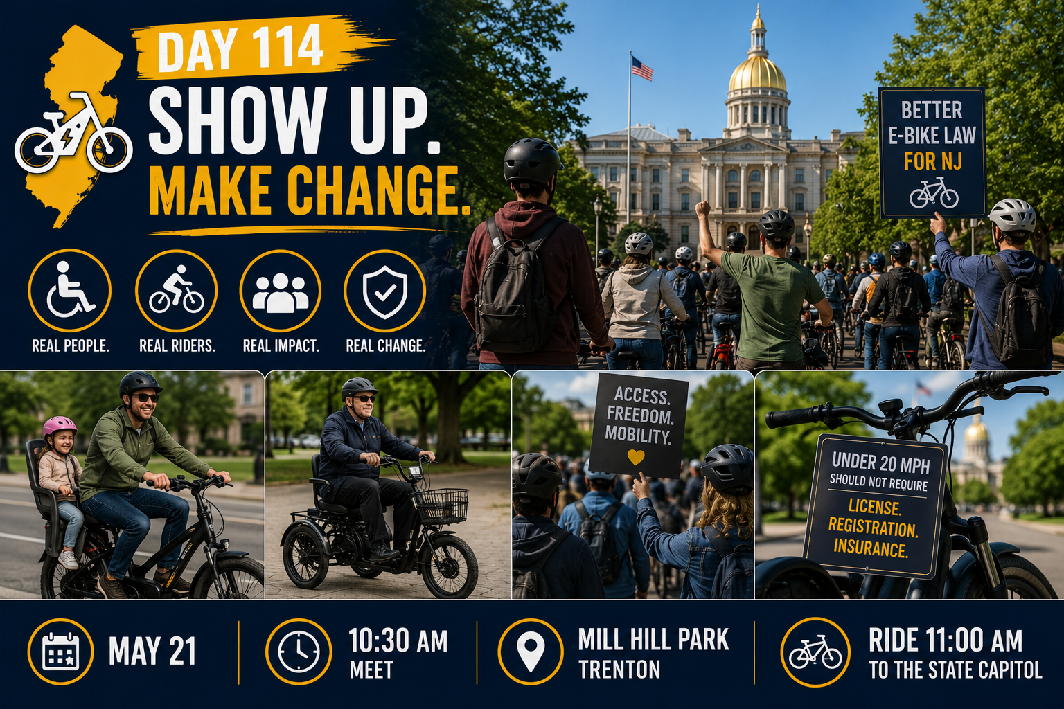 NJ E-Bike Law Day 114: Ride & Rally for a Better Law – Jesse's e-Rides