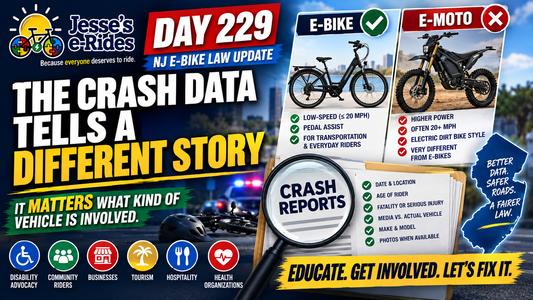 NJ E-Bike Law: Day 229 - The Crash Data Tells a Different Story