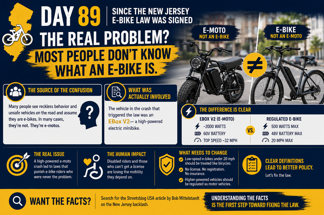 The NJ E-Bike Law: Day 89 – The Problem Is Confusion, Not E-Bikes