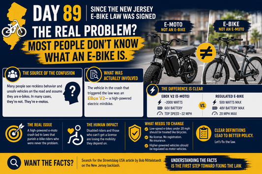 The NJ E-Bike Law: Day 89 – The Problem Is Confusion, Not E-Bikes