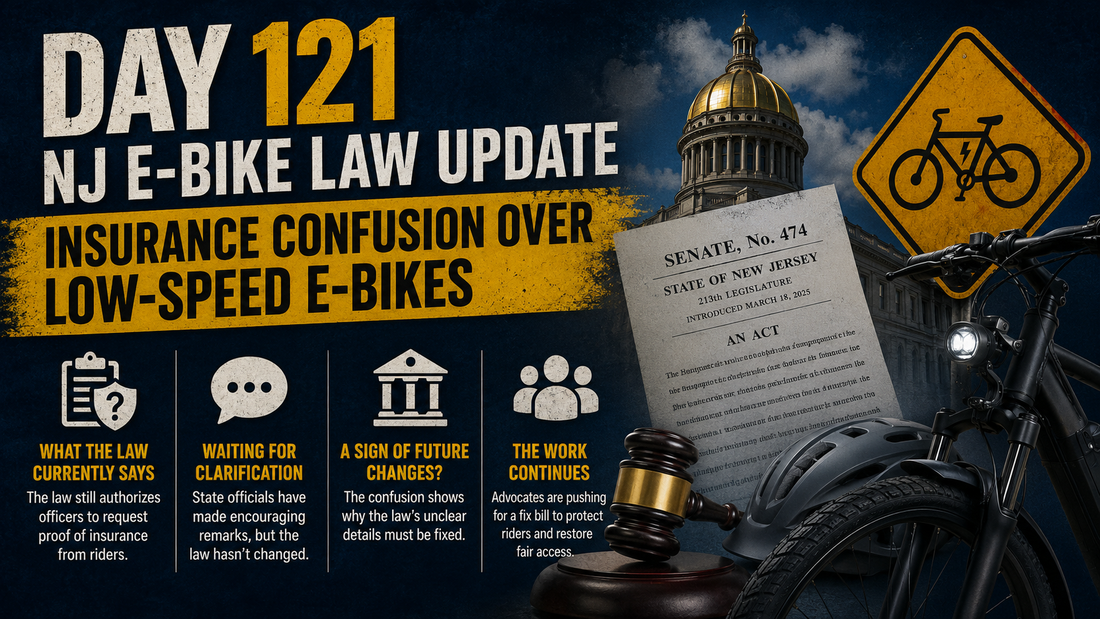 The NJ E-Bike Law: Day 121 – Insurance Confusion Continues