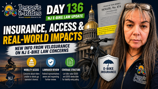 The NJ E-Bike Law: Day 136 – Insurance Update from Velosurance and Mobility Concerns