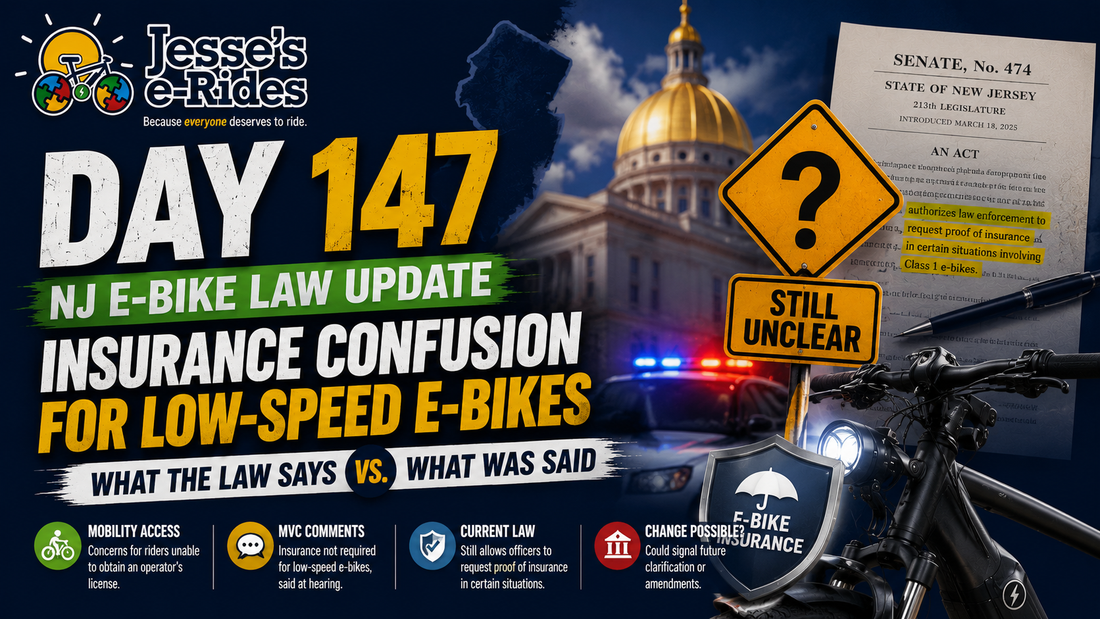 The NJ E-Bike Law: Day 147 – Insurance Confusion Continues