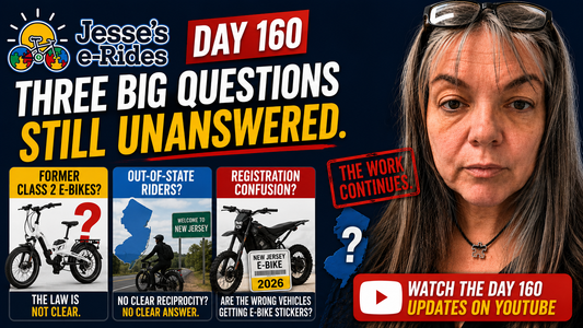 The NJ E-Bike Law: Day 160 – Class 2 Questions, Out-of-State Riders, and Registration Concerns