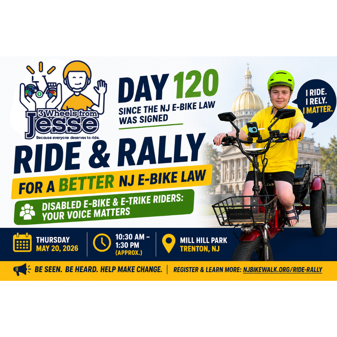 The NJ E-Bike Law: Day 120 – Jesse Is Rallying for a Better E-Bike Law