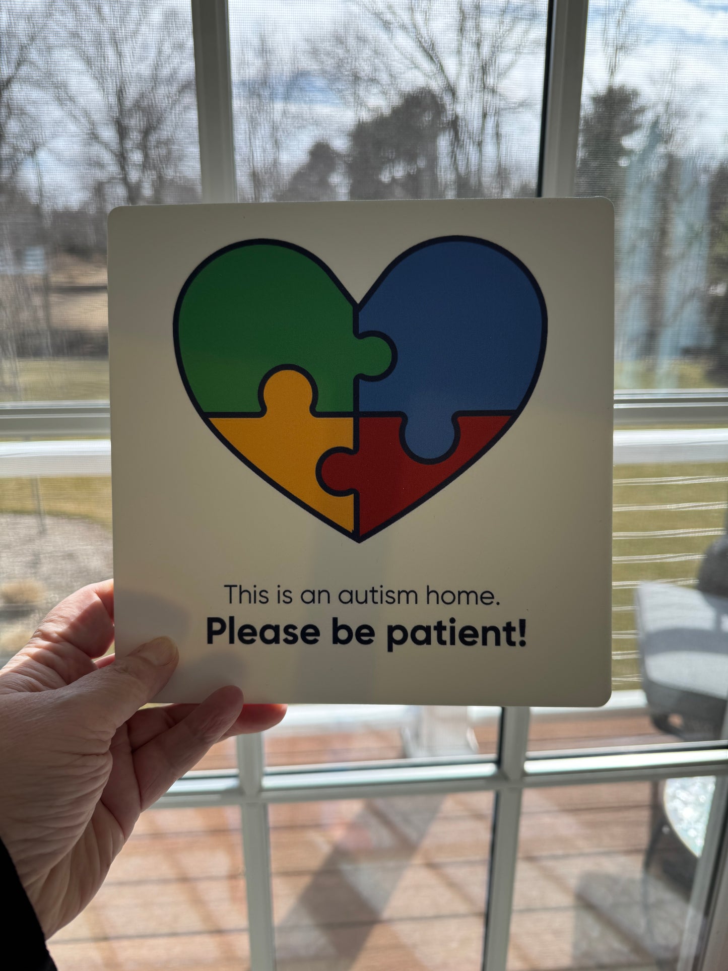 "This is an Autism Home" Plastic Sign – A Gentle Reminder