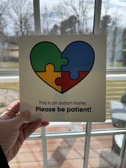 "This is an Autism Home" Plastic Sign – A Gentle Reminder
