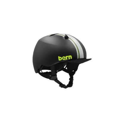 Bern Nino DVRT Youth Bike Helmet in Black Racing Stripe, primary view