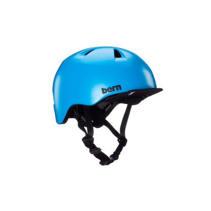 Bern Tigre Youth Bike Helmet in Satin Cyan Blue, primary view