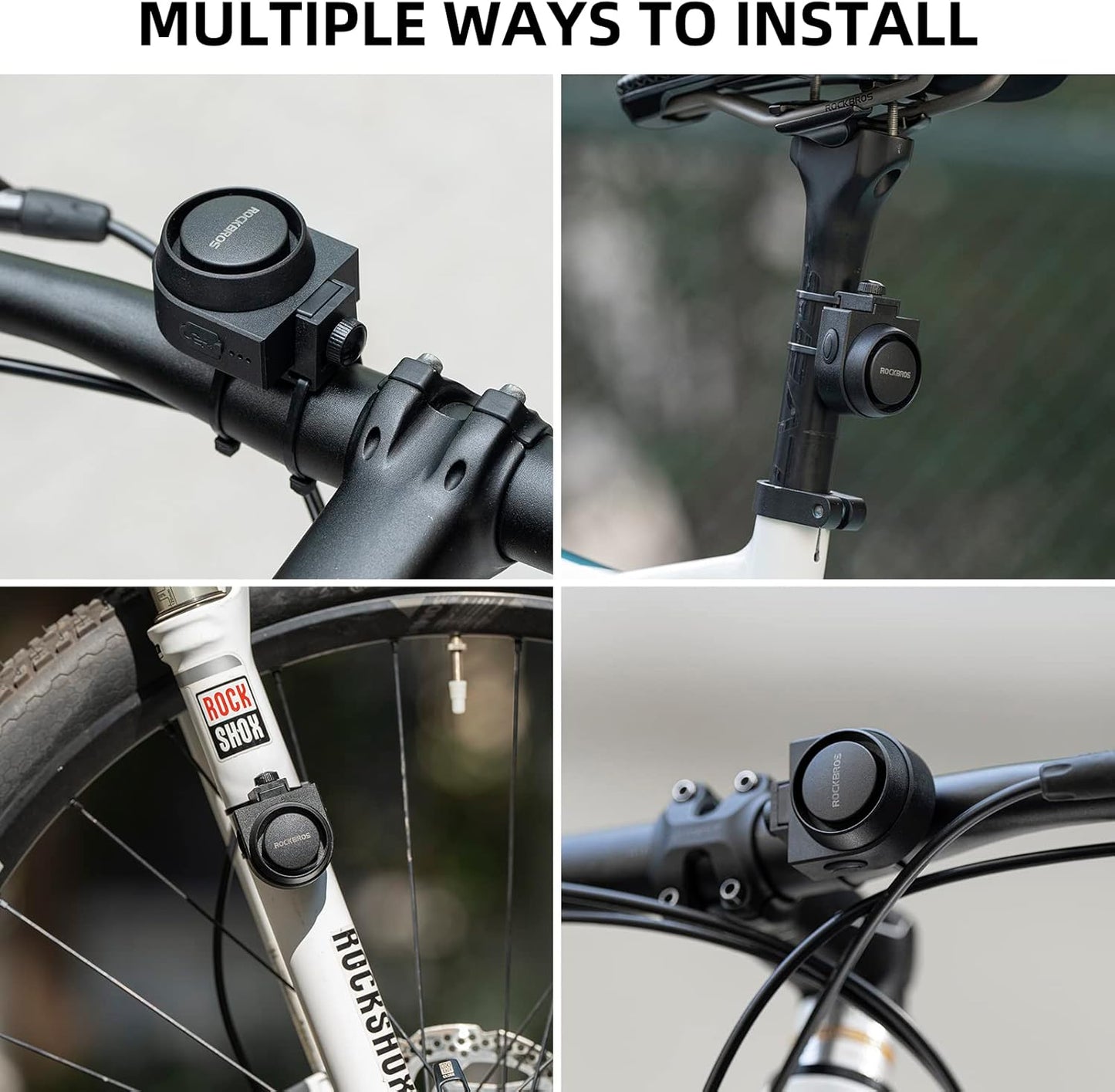 ROCKBROS 115dB Bike Alarm Vibration Motion Sensor