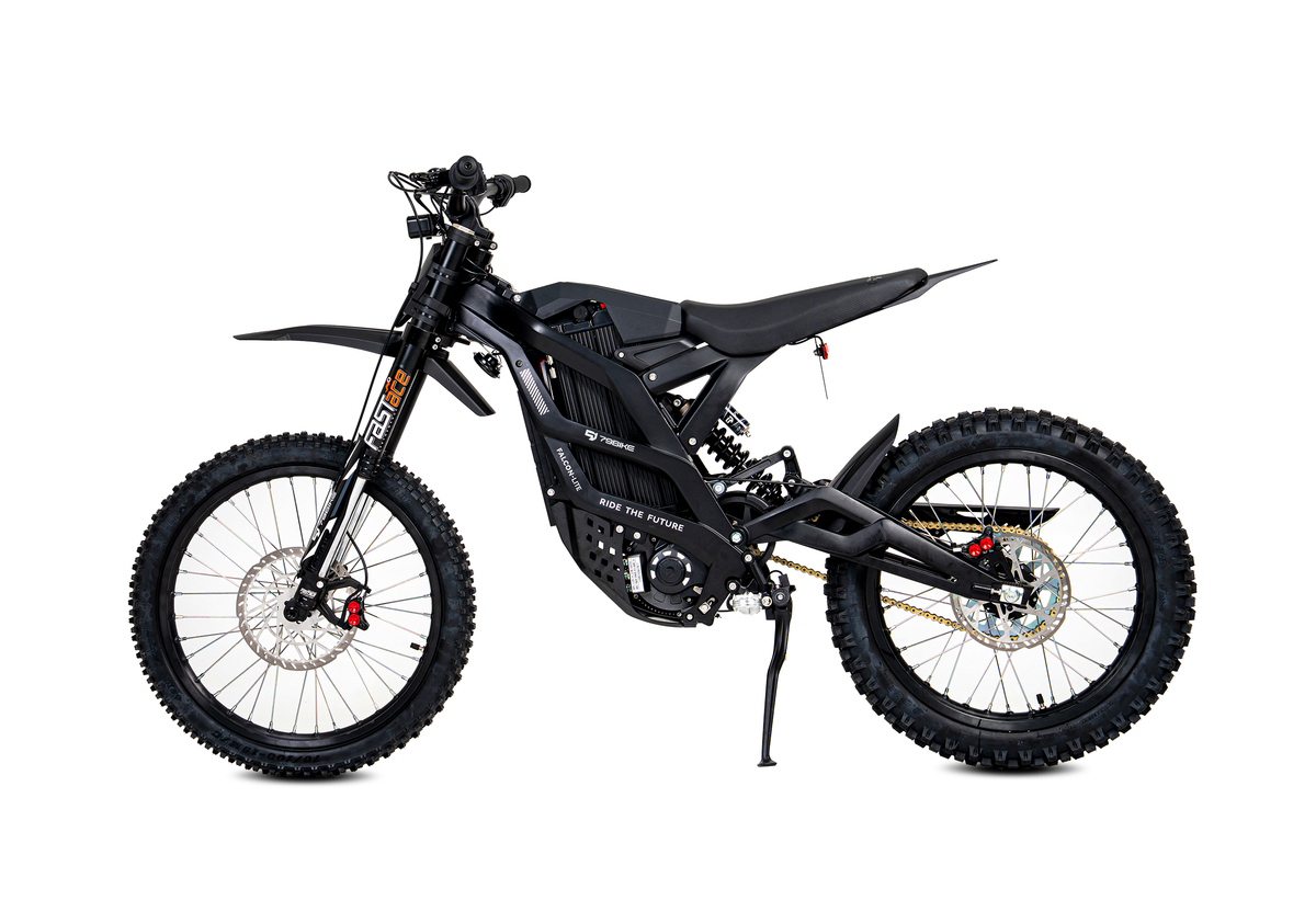 79BIKE Falcon Lite electric dirt bike - white background side profile