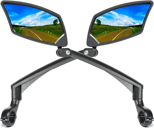 BriskMore Handlebar Bike Mirrors – Glass Lens (Set of 2)