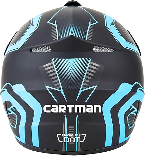 CARTMAN Adult Dirt Bike Helmet – DOT Approved Full Face w/ Goggles, Gloves & Mask (Matte Black & Blue) CARTMAN Adult Dirt Bike Helmet – DOT Approved Full Face w/ Goggles, Gloves & Mask (Matte Black & Blue)