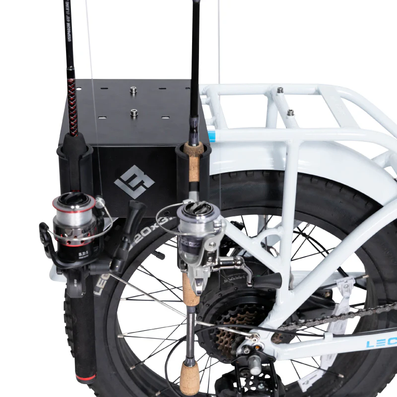 Fishing Rod Holder - Perfect for Anglers with Lectric eBikes Jesse's e-Rides Fishing Rod Holder - Perfect for Anglers with Lectric eBikes Jesse's e-Rides