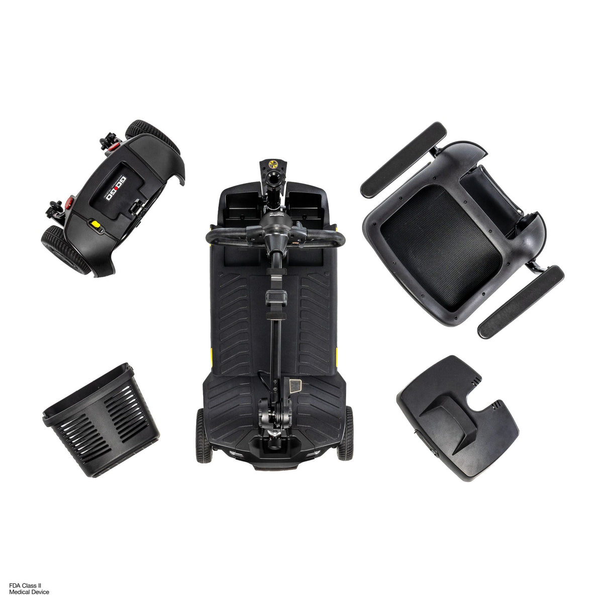 Pride Mobility Go Go Elite Traveller Gen 3 Platinum - Black - Disassembly