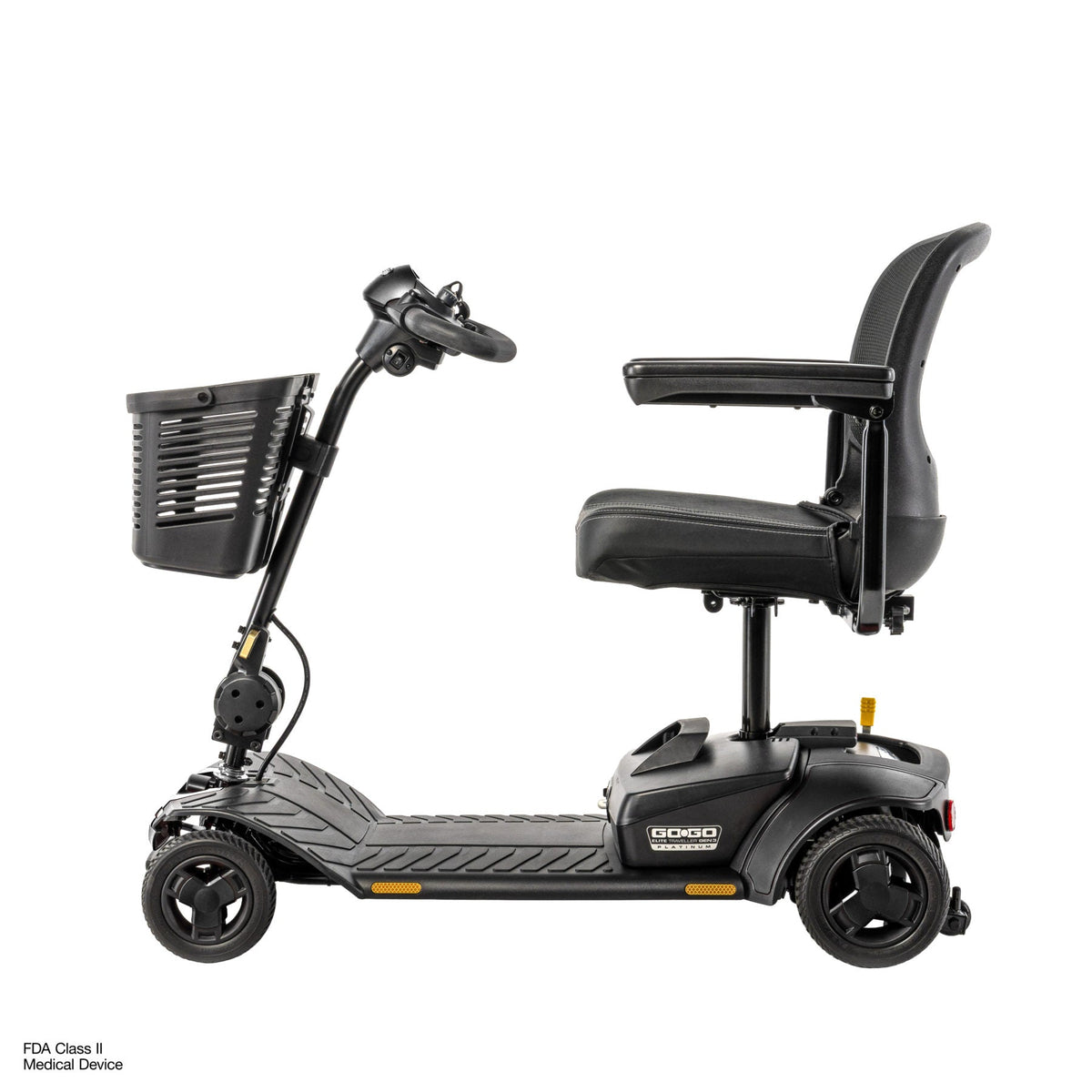 Pride Mobility Go Go Elite Traveller Gen 3 Platinum - Black - Profile Left