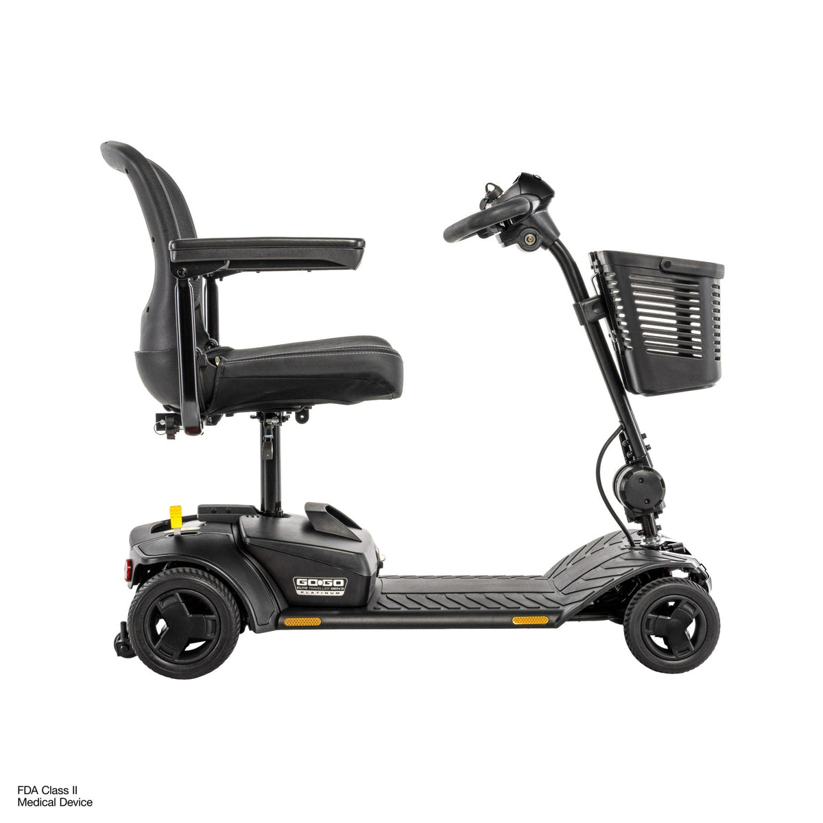 Pride Mobility Go Go Elite Traveller Gen 3 Platinum - Black - Profile Right