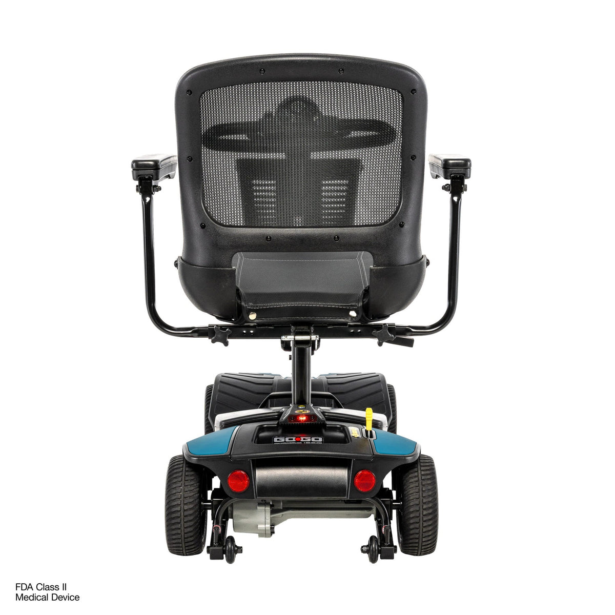 Pride Mobility Go Go Elite Traveller Gen 3 Platinum - Iceberg Blue - Rear
