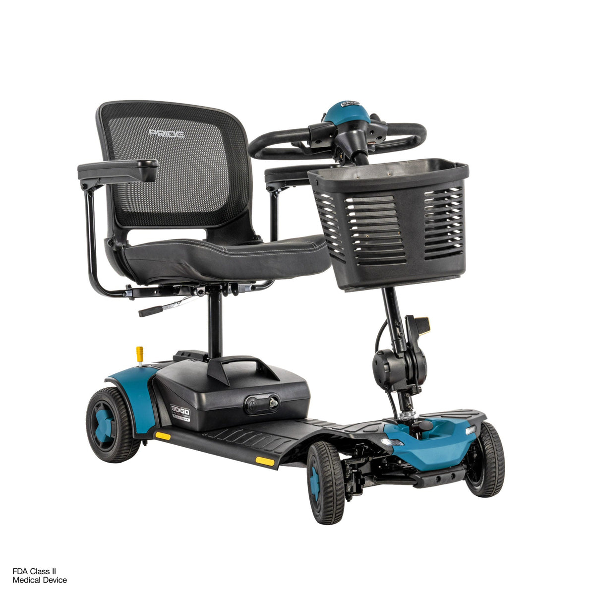 Pride Mobility Go Go Elite Traveller Gen 3 Platinum - Iceberg Blue - Beauty Right