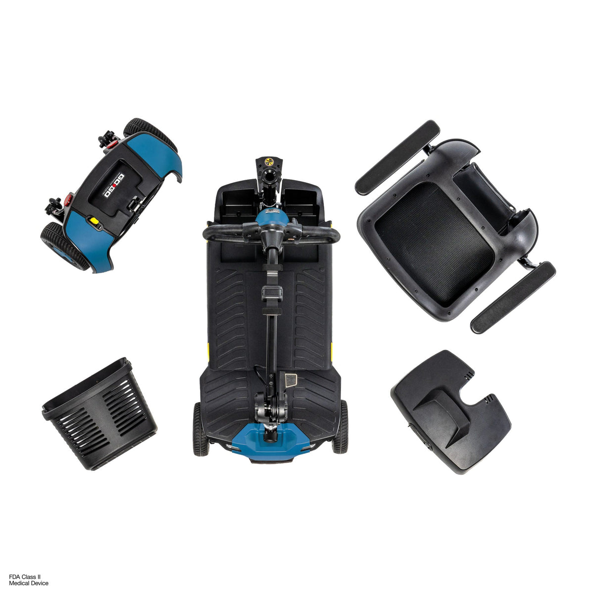 Pride Mobility Go Go Elite Traveller Gen 3 Platinum - Iceberg Blue - Disassembly