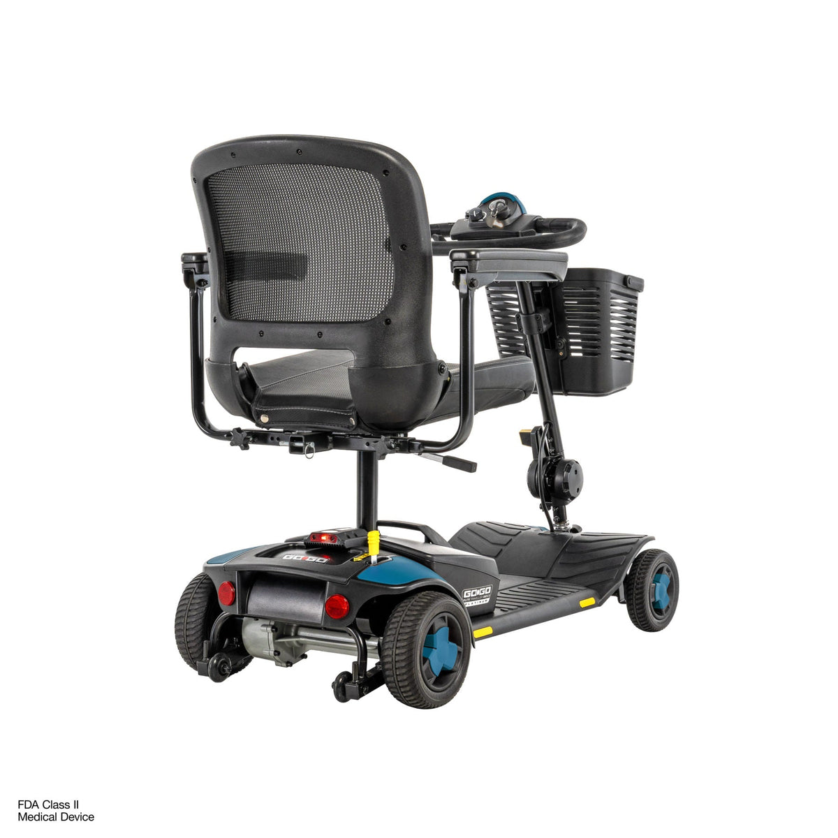 Pride Mobility Go Go Elite Traveller Gen 3 Platinum - Iceberg Blue - Rear