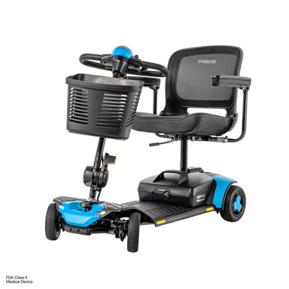 Pride Mobility Go Go Elite Traveller Gen 3 Platinum - Robin's Egg Blue - Beauty Left