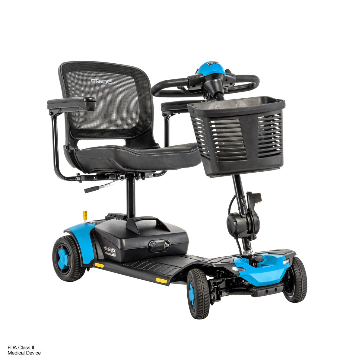 Pride Mobility Go Go Elite Traveller Gen 3 Platinum - Robin's Egg Blue - Beauty Right
