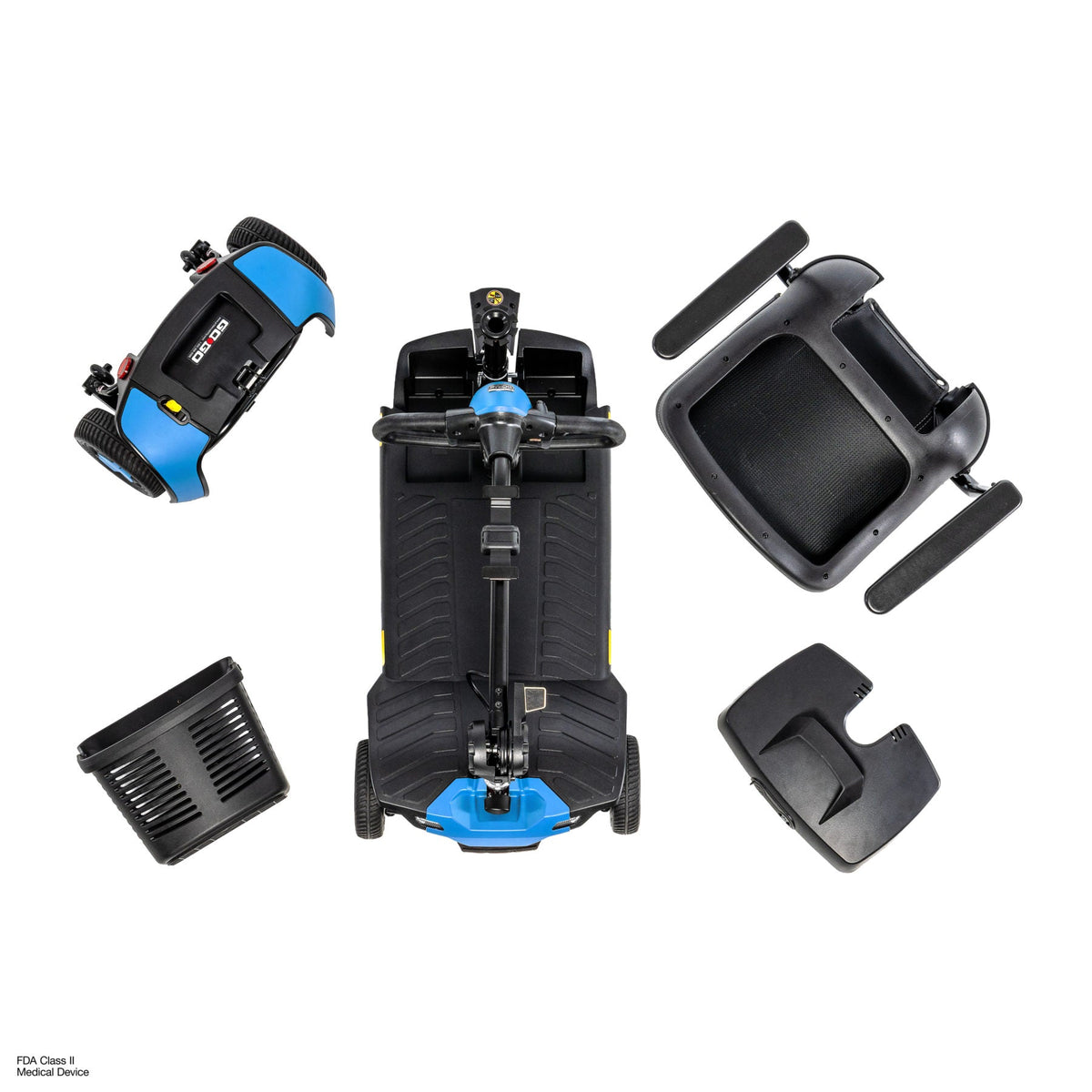 Pride Mobility Go Go Elite Traveller Gen 3 Platinum - Robin's Egg Blue - Disassembly