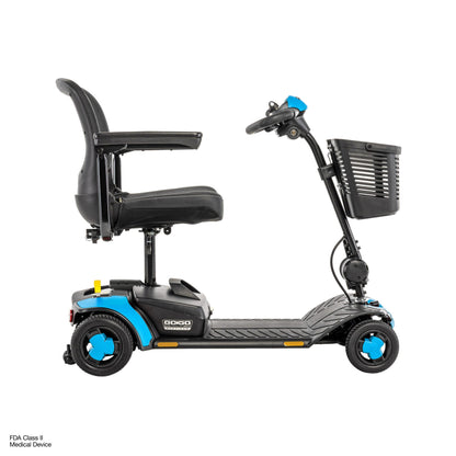 Pride Mobility Go Go Elite Traveller Gen 3 Platinum - Robin's Egg Blue - Profile Right