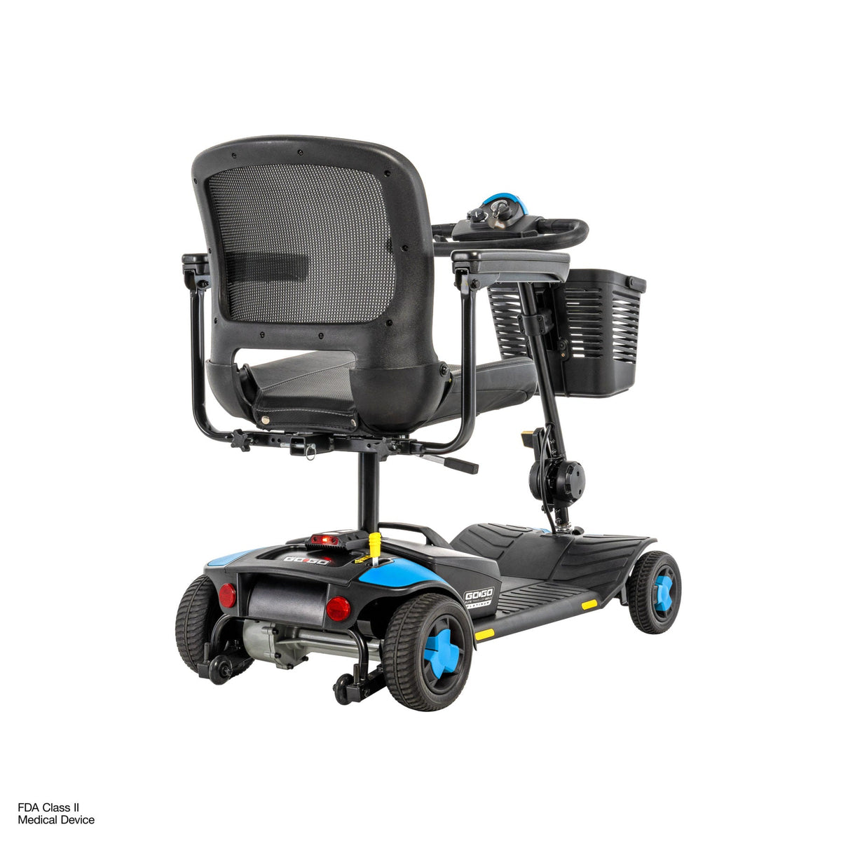 Pride Mobility Go Go Elite Traveller Gen 3 Platinum - Robin's Egg Blue - Rear