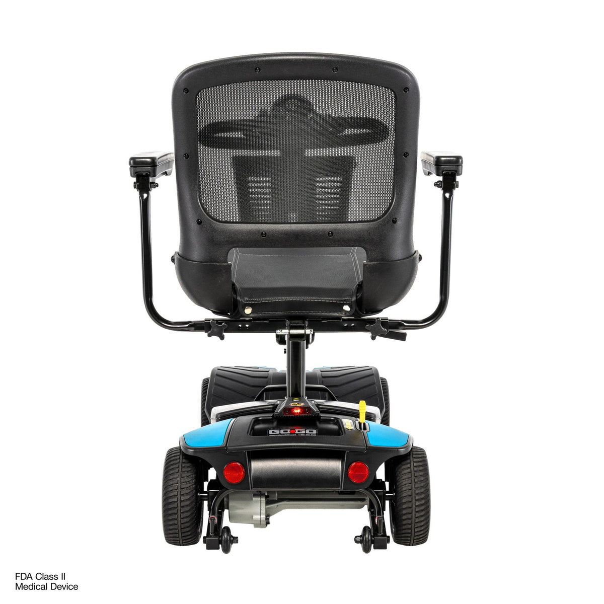 Pride Mobility Go Go Elite Traveller Gen 3 Platinum - Robin's Egg Blue - Rear