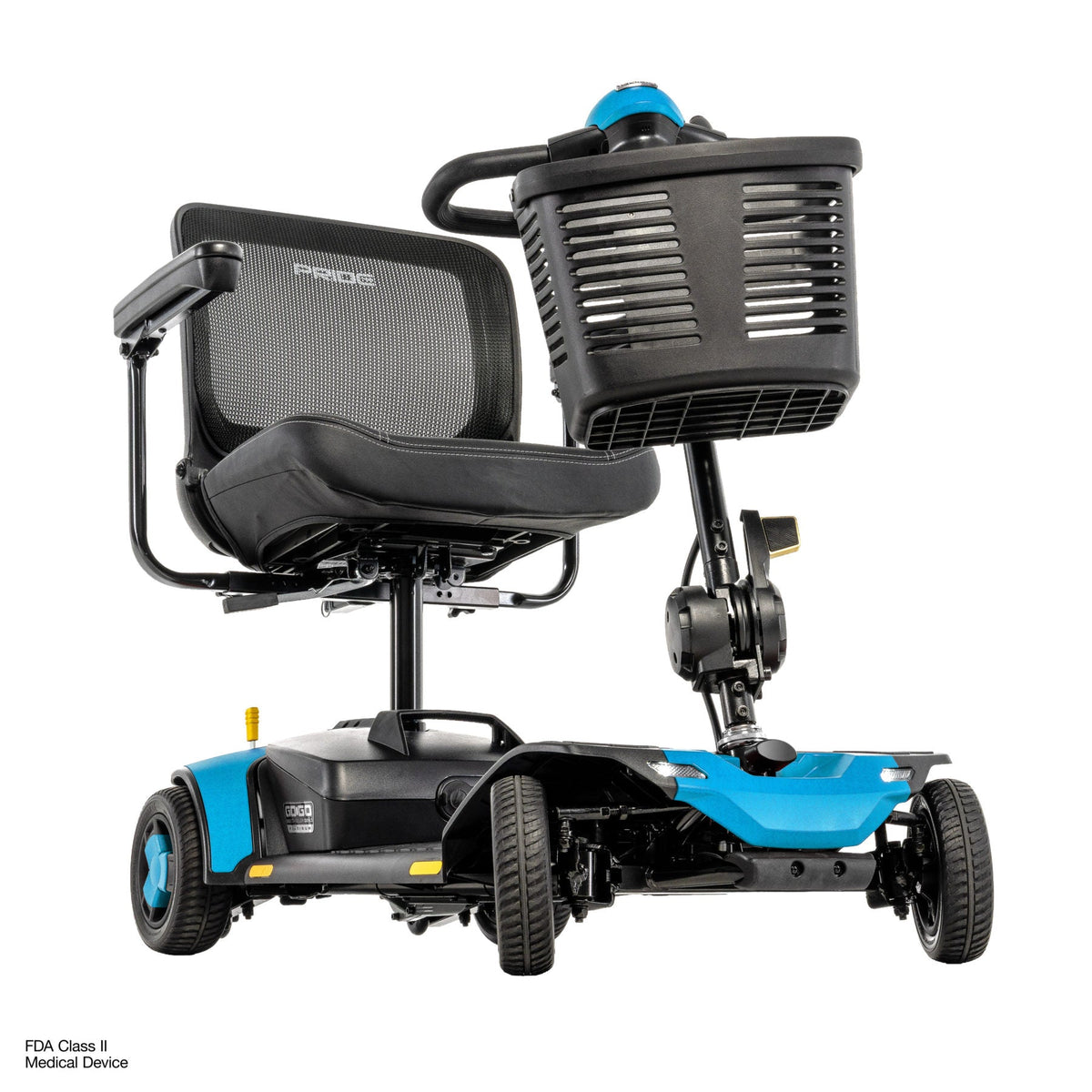 Pride Mobility Go Go Elite Traveller Gen 3 Platinum - Robin's Egg Blue - Worm