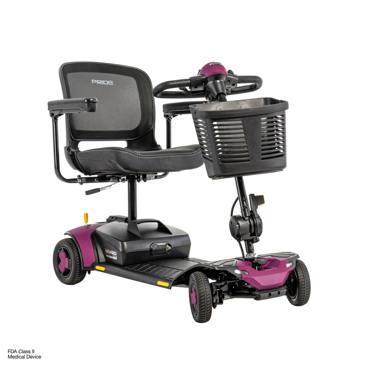 Pride Mobility Go Go Elite Traveller Gen 3 Platinum - Sugar Plum - Beauty Right