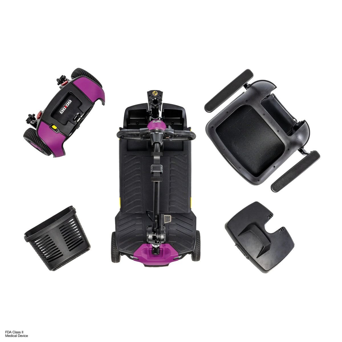 Pride Mobility Go Go Elite Traveller Gen 3 Platinum - Sugar Plum - Disassembly