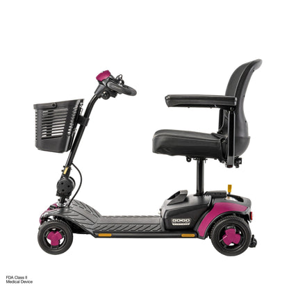Pride Mobility Go Go Elite Traveller Gen 3 Platinum - Sugar Plum - Profile Left