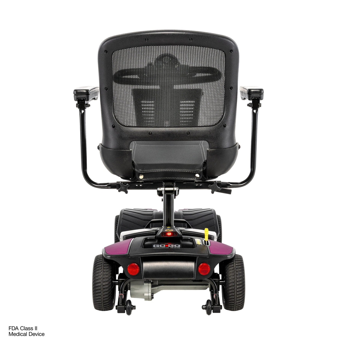 Pride Mobility Go Go Elite Traveller Gen 3 Platinum - Sugar Plum - Rear
