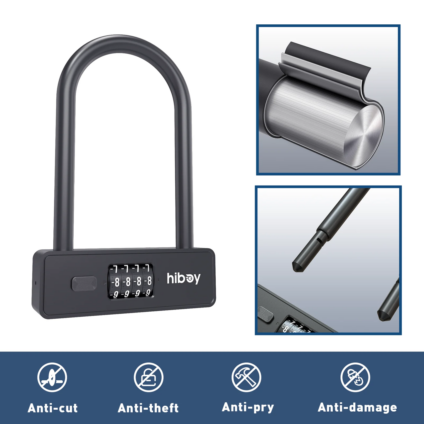 Hiboy Combination U-Lock