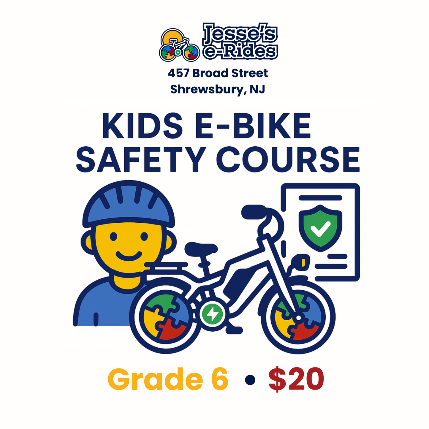 Kids E-Bike Safety Course (Grade 6)