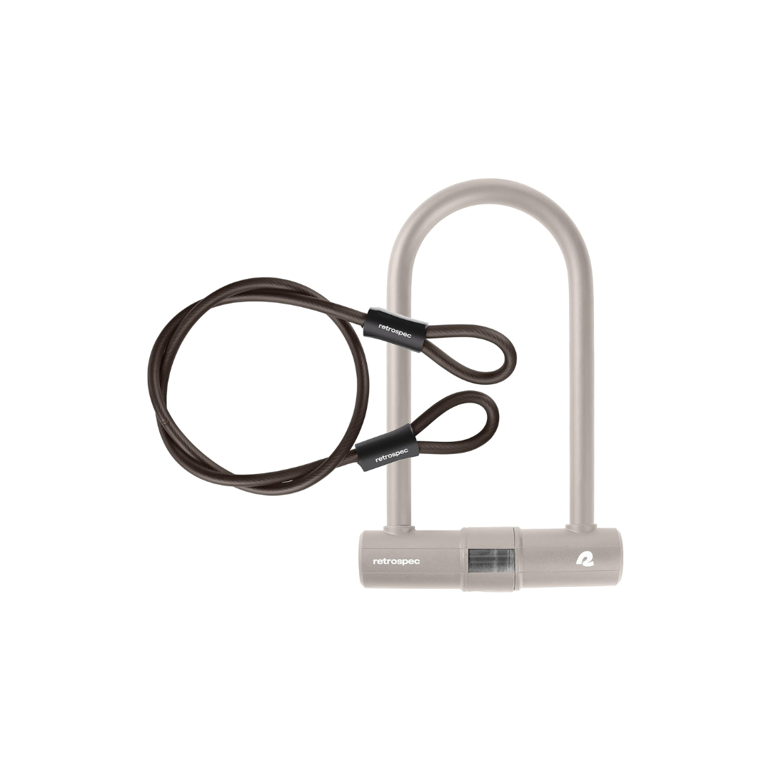 Retrospec Lookout U-Lock Bike Lock with 4Ft Security Cable