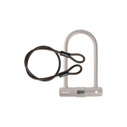 Retrospec Lookout U-Lock Bike Lock with 4Ft Security Cable