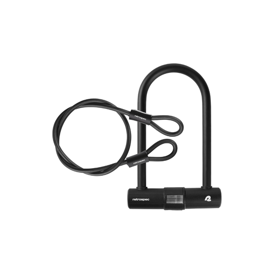 Retrospec Lookout U-Lock Bike Lock with 4Ft Security Cable